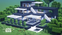 A real architect's building houses in Minecraft tutorial _ Modern Concrete House #149