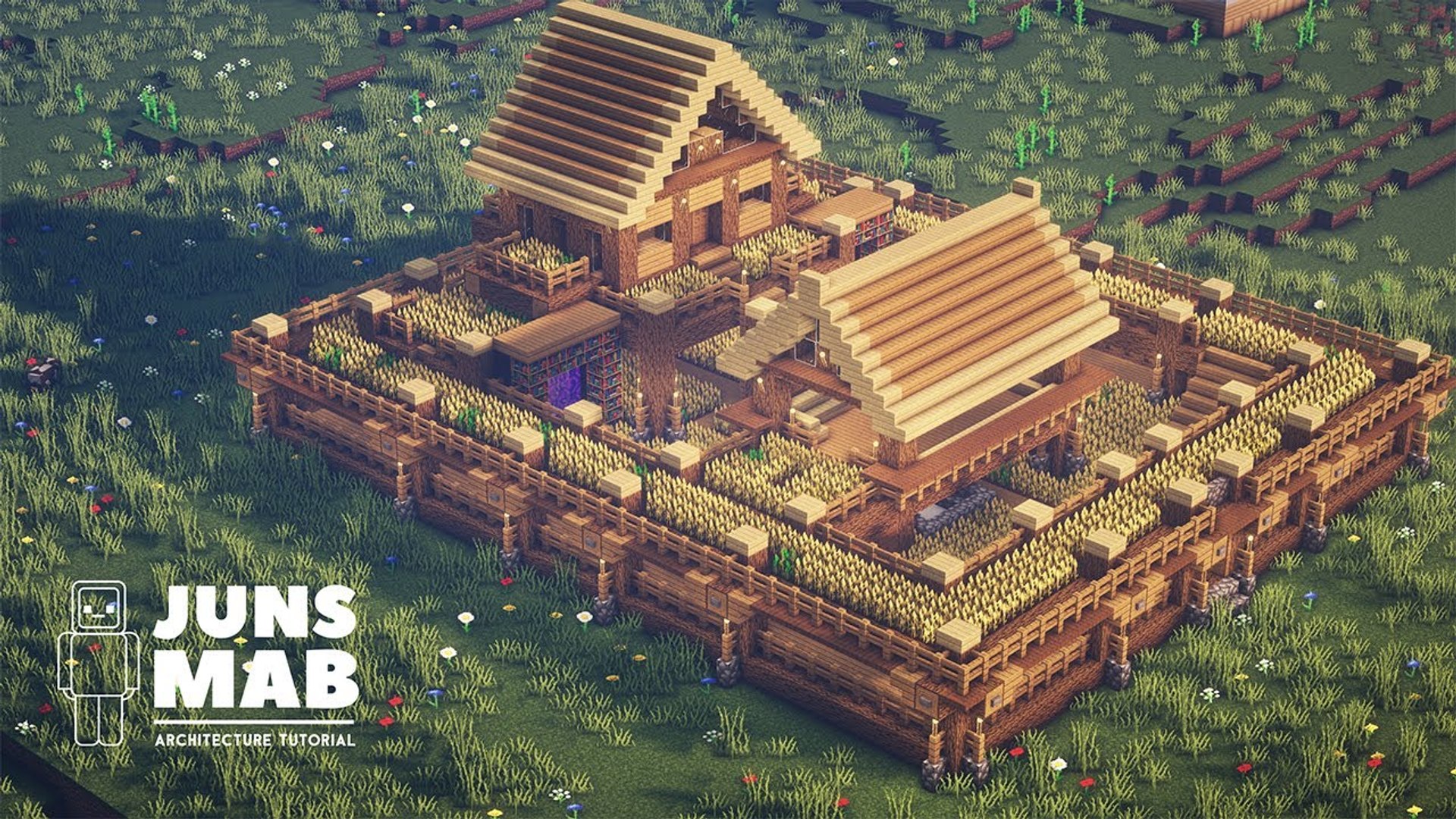 Minecraft Tutorial How To Build A Large Oak Survival Base 147 Video Dailymotion