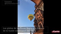 Los Reyes Magos viajan en globo hasta Sevilla