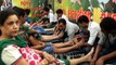Indian women get massages at Blind men's massage centre in Delhi