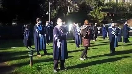 Boğaziçi Üniversitesi'nde akademisyenlerden Melih Bulu protestosu