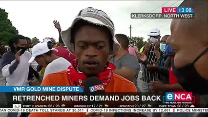 VMR Gold Mine workers stage a protest