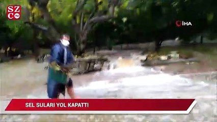 Yollar suyla doldu, evine demir parmaklıklardan atlayarak girdi