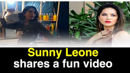 Sunny Leone shares a fun video of having masti on sets