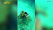 Sea & Selfies! Free-diver Dives 40+ Feet To Take Selfie With Submerged Statue!