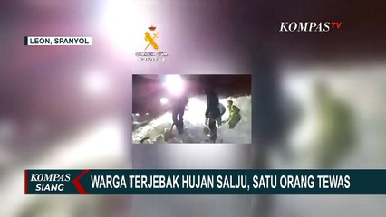 Warga Terjebak Hujan Salju di Leon Spanyol, 1 Orang Tewas