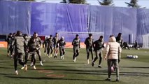 Último entrenamiento del Atlético antes del duelo copero ante el Cornellá