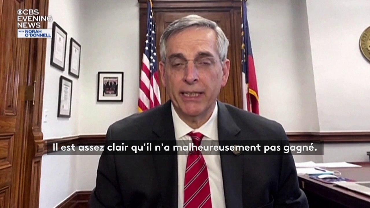 Etats-Unis : sommé de trouver "11 780 voix", le secrétaire d'Etat de Géorgie tient tête à Donald Trump