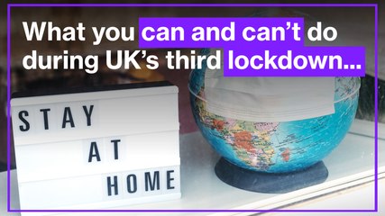 What you can and can't do during England's third national lockdown