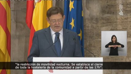 La Generalitat Valenciana confina 29 municipios, amplía el toque de queda y cierra la hostelería a las 17:00
