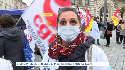 Le Journal - 05/01/2021 - VISITE PRESIDENTIELLE / E. Macron débute 2021 à Tours