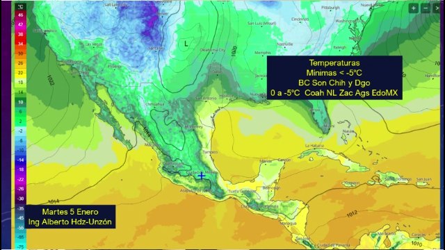 Clima de hoy martes: Habrá temperaturas mínimas por debajo de -5°C