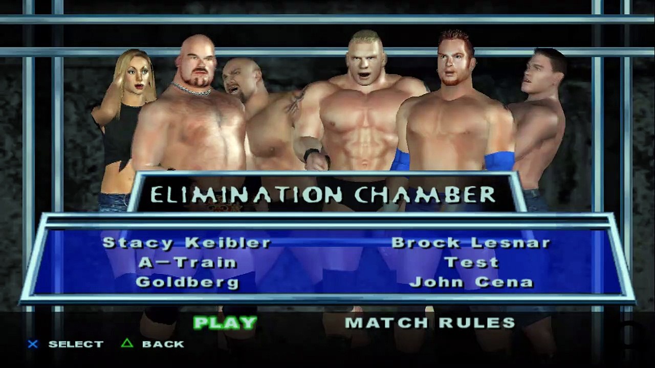 Here Comes the Pain Stacy Keibler vs A-Train vs Goldberg vs Brock Lesnar vs Test vs John Cena