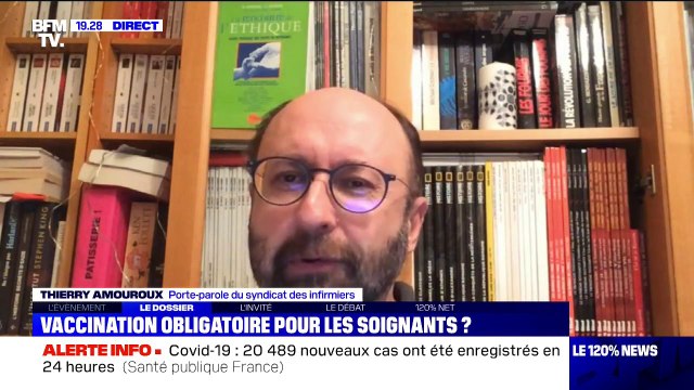 Le syndicat des infirmiers est rigoureusement opposé à l'obligation vaccinale, pour les soignants ou l'ensemble de la population , selon son porte-parole