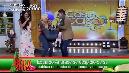 Entre lágrimas Eduardo Andrade se despidió del Ecuador