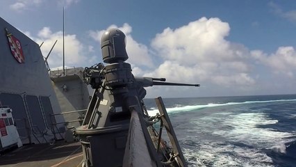 U.S Navy • Guided-Missile Destroyer • Mark 38 Machine Gun Live-Fire • Indian Ocean • Dec 30 - 2020