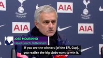Potential final proves big clubs do care about the EFL Cup - Mourinho