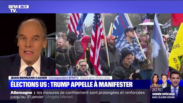 Donald Trump appelle ses partisans à manifester avant l'officialisation de sa défaite à la présidentielle