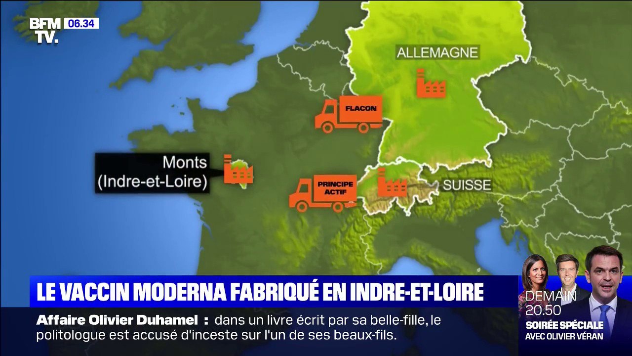 Covid-19: le vaccin de Moderna fabriqué en Indre-et-Loire