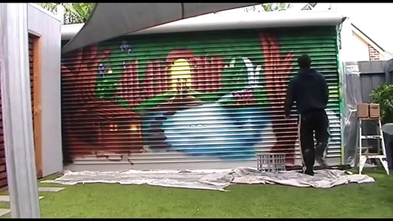 Graffiti Artist Melbourne. Fantasy Roller Door