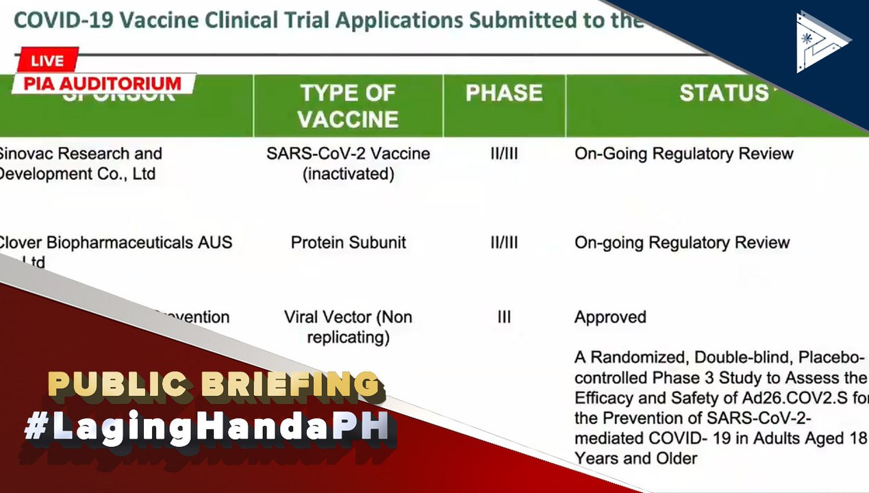 #LagingHanda | Update tungkol sa emergency use/authorization ng COVID-19 vaccine