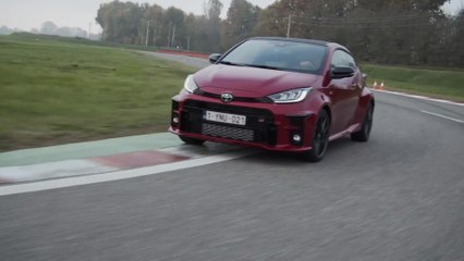 Toyota GR Yaris Circuit Pack in Red Track Driving