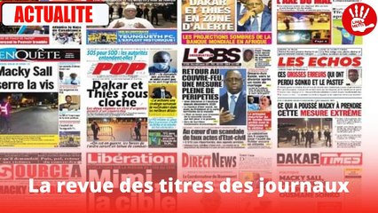 Les titres des journaux de ce mercredi 06 Janvier 2021