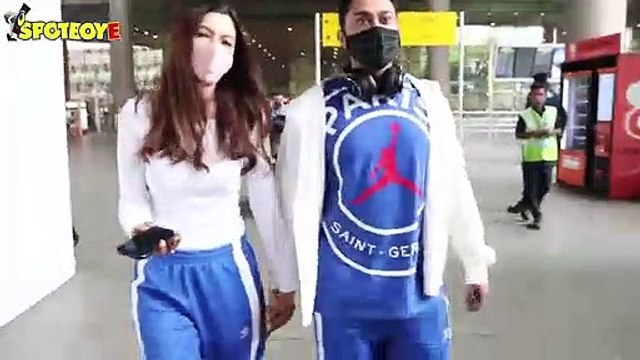 Gauahar Khan And Zaid Darbar Return To Mumbai After Celebrating New Year | SpotboyE