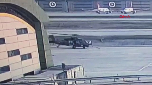 Sabiha Gökçen'deki helikopter kazasının güvenlik kamerası görüntüleri