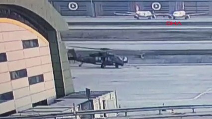 Скачать видео: Sabiha Gökçen'deki helikopter kazasının güvenlik kamerası görüntüleri