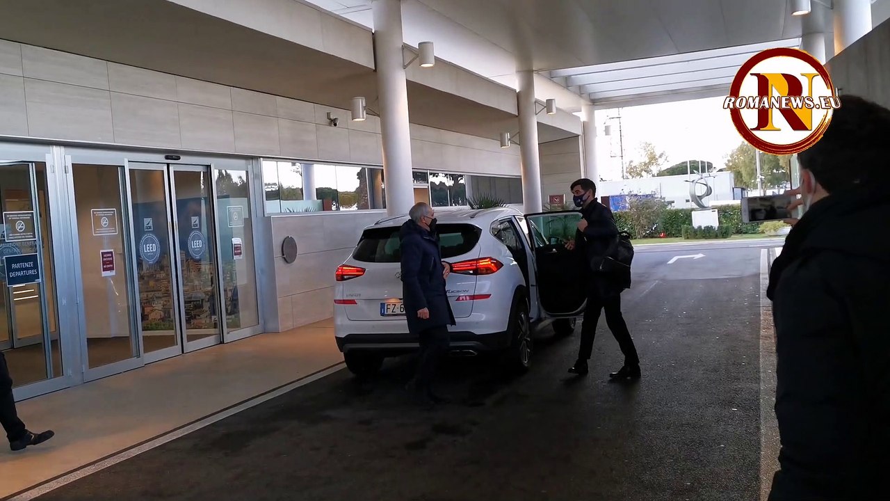 Roma, la partenza di Fonseca per Crotone (6/1/2021)