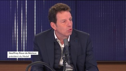 Vaccination des salariés, plan de relance, déficits, suppression de postes chez Michelin... Le "8h30 franceinfo" de Geoffroy Roux de Bézieux