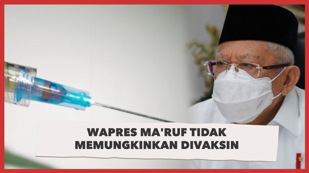 Wapres Ma'ruf Tidak Memungkinkan Divaksin, Minta Vaksin Sinovac Sudah Dicap Halal