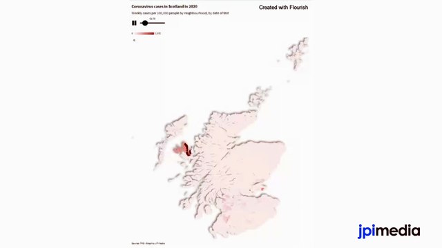 Coronavirus - This map shows how coronavirus spread through Scotland in 2020