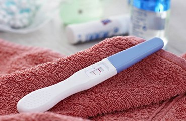 Pregnancy test with raised bumps for blind parents