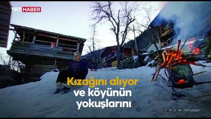 Artvinli köy halkının kızak keyfi