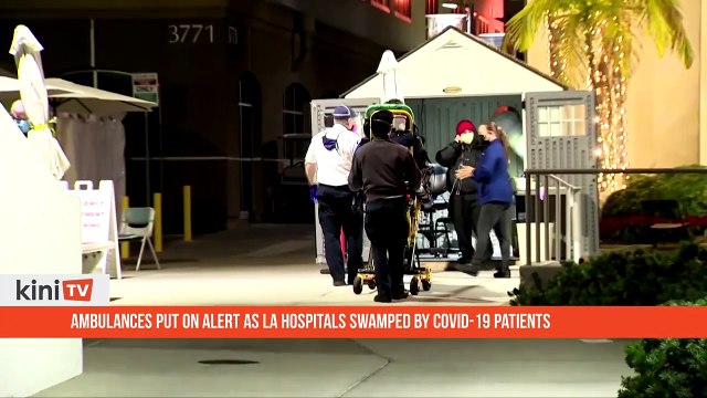 Ambulances put on alert as LA hospitals swamped by Covid-19 patients