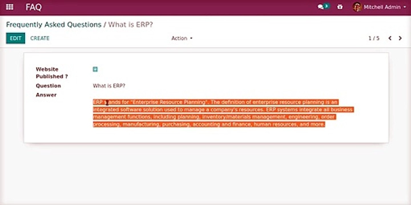 Add Frequently Asked Questions _ Website _ Odoo