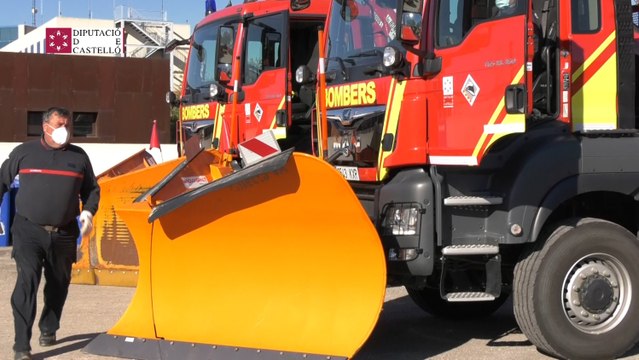 Bomberos de la Diputación de Castellón se preparan para el temporal de nieve