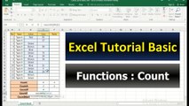 11 Excel Tutorial Basic - Count Funtions - Count - CountA - Countif - Countifs - Countblank