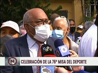 Min. Istúriz: Misa del Deporte es un espacio para el reencuentro de todos los deportistas del país