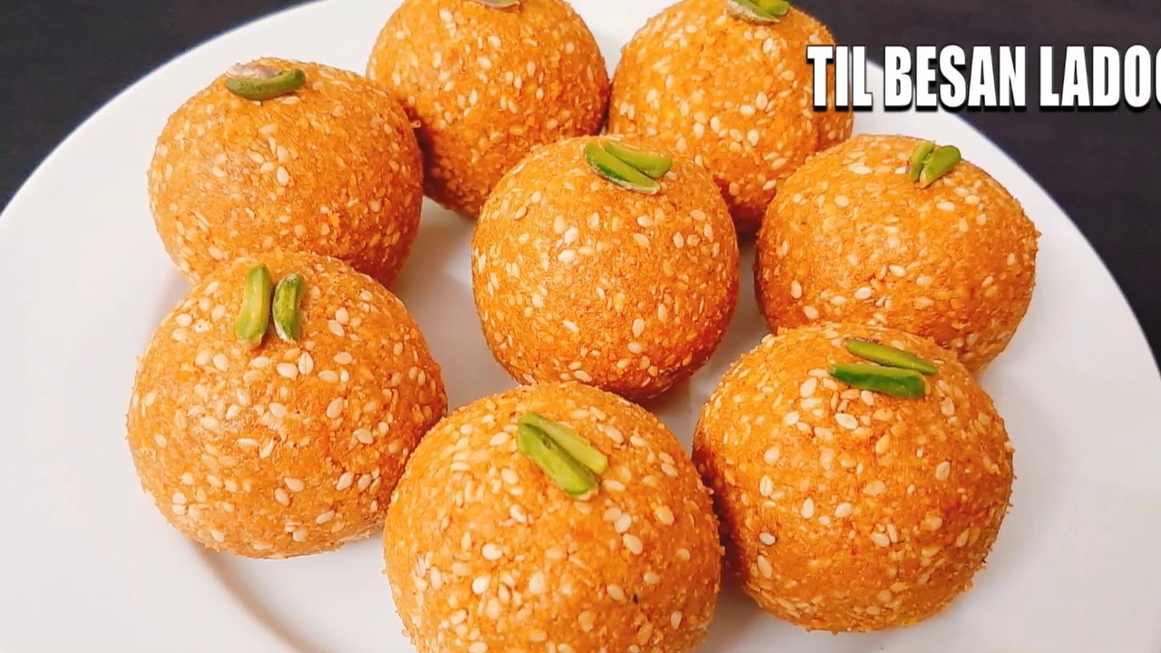 TI l BESAN LADOO - तिल गुङ बेसन के दानेदार लड्डू | til gur besan laddu | sesame seeds jaggery ladoo | Chef Amar
