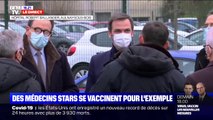 Olivier Véran se joint à l'opération vaccinale et médiatique d'une quinzaine de médecins 