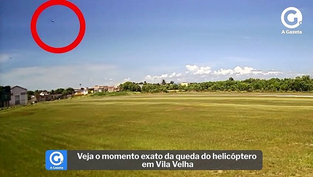 Veja o momento exato da queda do helicóptero em Vila Velha