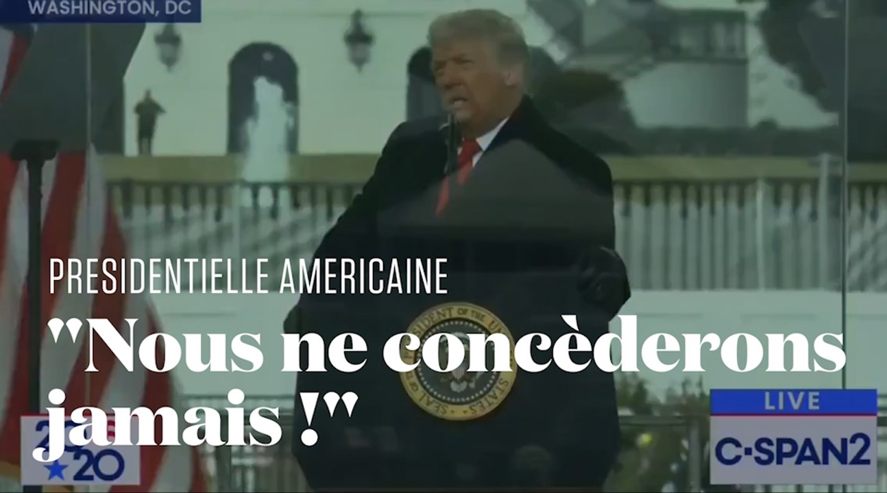 Donald Trump refuse sa défaite et crie à la fraude devant ses supporters réunis à Washington