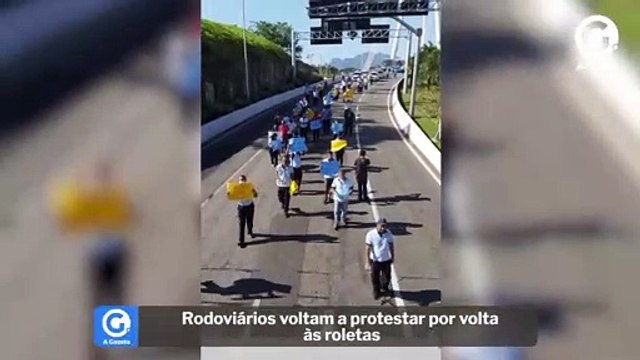 Rodoviários voltam a protestar por volta às roletas