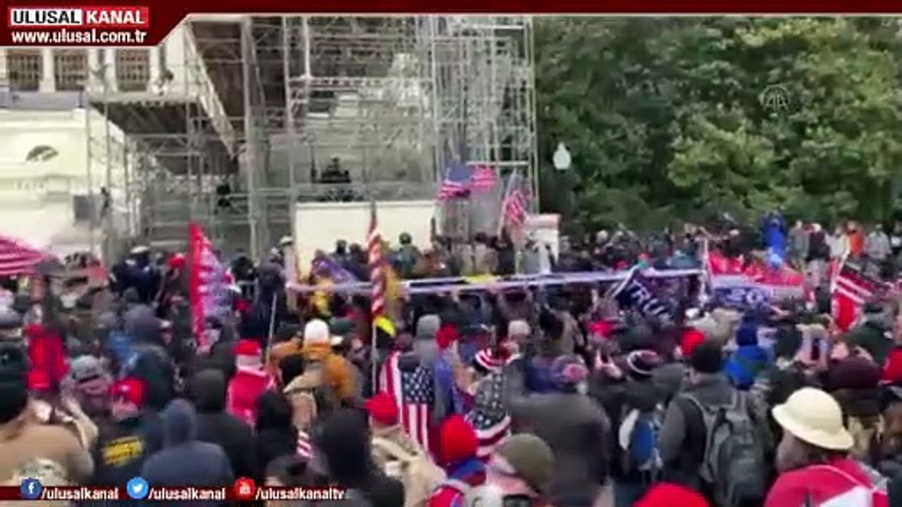 Trump destekçileri Kongre binasına girdi
