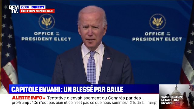 Joe Biden: C'est l'État de droit qui a été attaqué, comme nous l'avons rarement vu