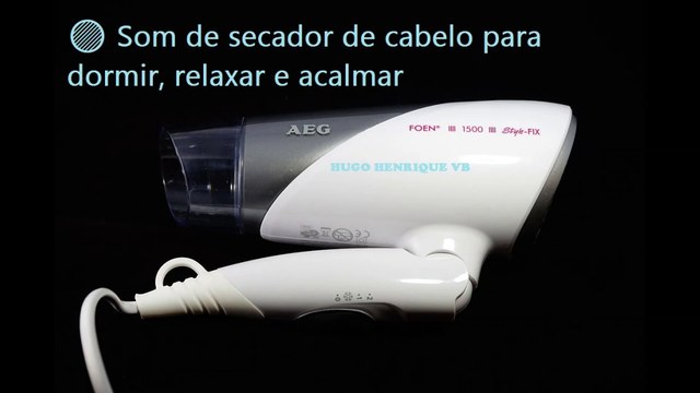 Som de secador de cabelo para dormir, relaxar e acalmar - hair dryer