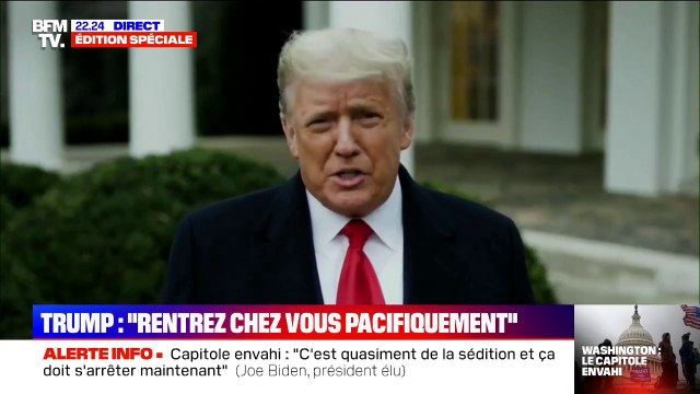 Donald Trump: C'est une élection frauduleuse mais nous ne pouvons pas utiliser la force, rentrez chez vous